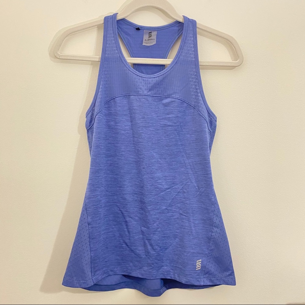 Second Skin purple racer back tank top